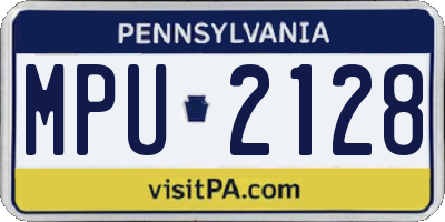 PA license plate MPU2128