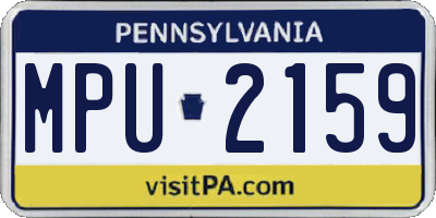 PA license plate MPU2159
