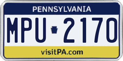 PA license plate MPU2170