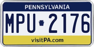 PA license plate MPU2176