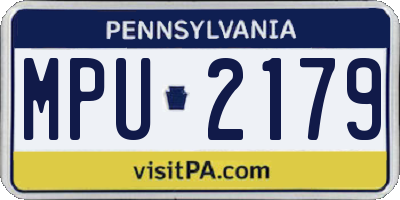 PA license plate MPU2179