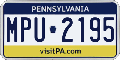 PA license plate MPU2195