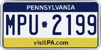 PA license plate MPU2199