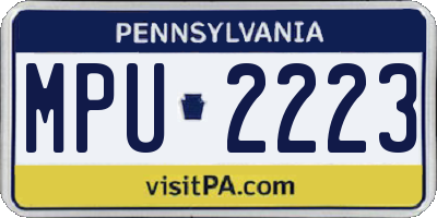 PA license plate MPU2223