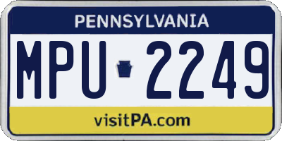 PA license plate MPU2249
