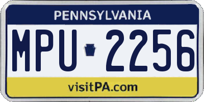 PA license plate MPU2256