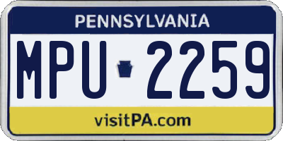 PA license plate MPU2259