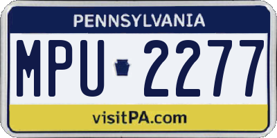 PA license plate MPU2277