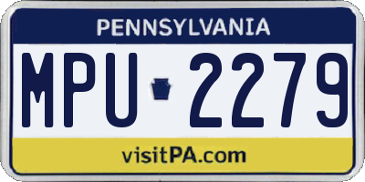 PA license plate MPU2279