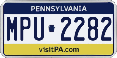 PA license plate MPU2282