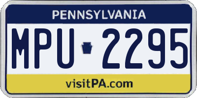 PA license plate MPU2295