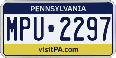 PA license plate MPU2297