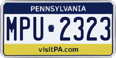 PA license plate MPU2323