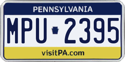 PA license plate MPU2395
