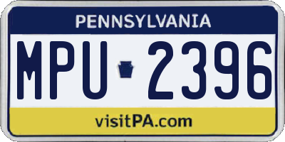 PA license plate MPU2396