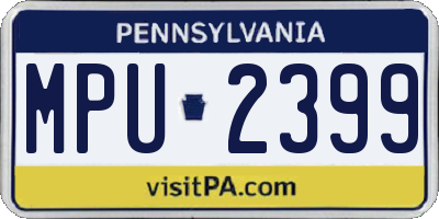 PA license plate MPU2399