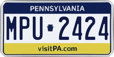 PA license plate MPU2424