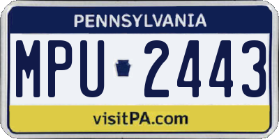 PA license plate MPU2443