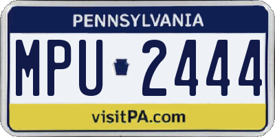 PA license plate MPU2444