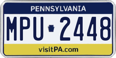 PA license plate MPU2448