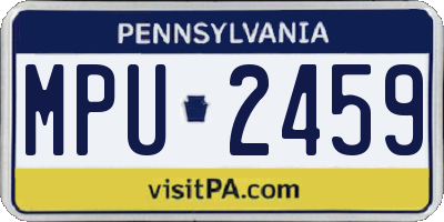 PA license plate MPU2459