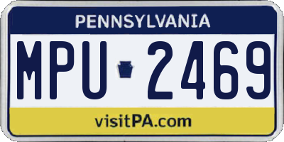 PA license plate MPU2469