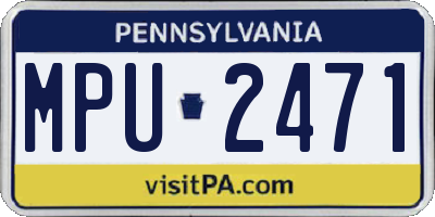 PA license plate MPU2471