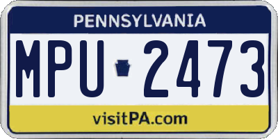 PA license plate MPU2473