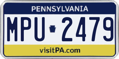 PA license plate MPU2479