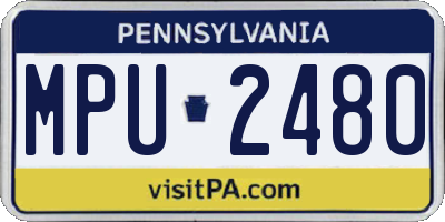 PA license plate MPU2480