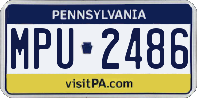 PA license plate MPU2486