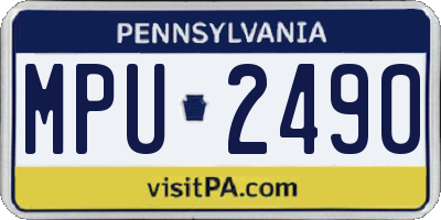 PA license plate MPU2490