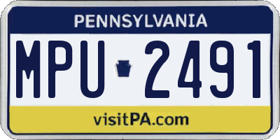 PA license plate MPU2491