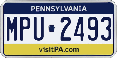 PA license plate MPU2493