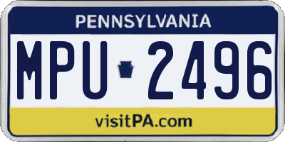 PA license plate MPU2496