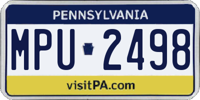 PA license plate MPU2498