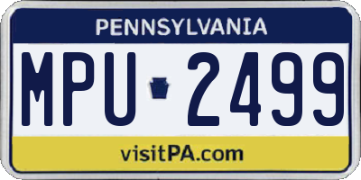 PA license plate MPU2499