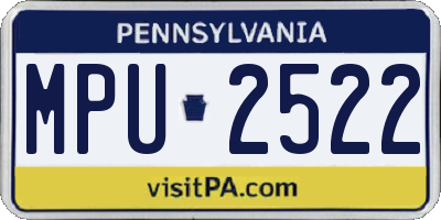 PA license plate MPU2522