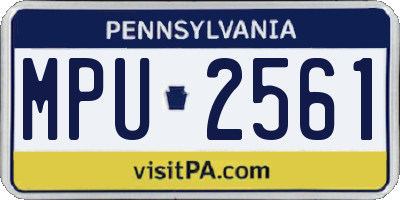 PA license plate MPU2561