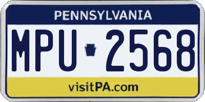 PA license plate MPU2568