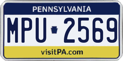 PA license plate MPU2569