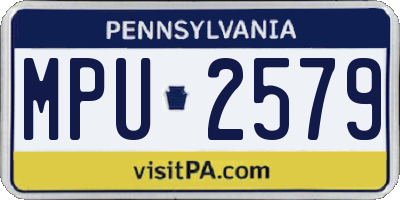 PA license plate MPU2579