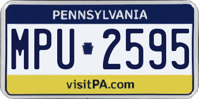 PA license plate MPU2595