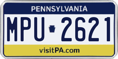 PA license plate MPU2621