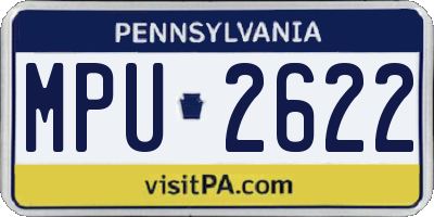 PA license plate MPU2622