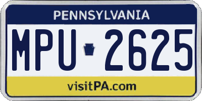 PA license plate MPU2625