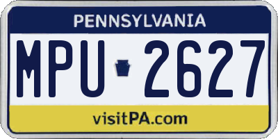 PA license plate MPU2627