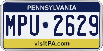PA license plate MPU2629