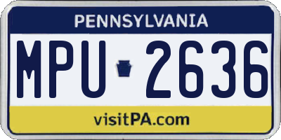 PA license plate MPU2636