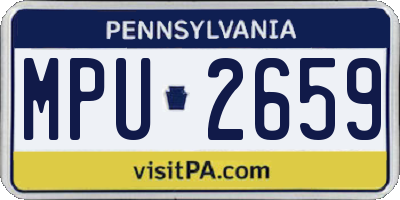PA license plate MPU2659